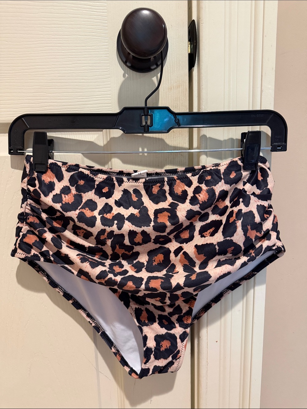 Amazon Women Swim Bikini Bottoms Leopard Print Pink Black Brown